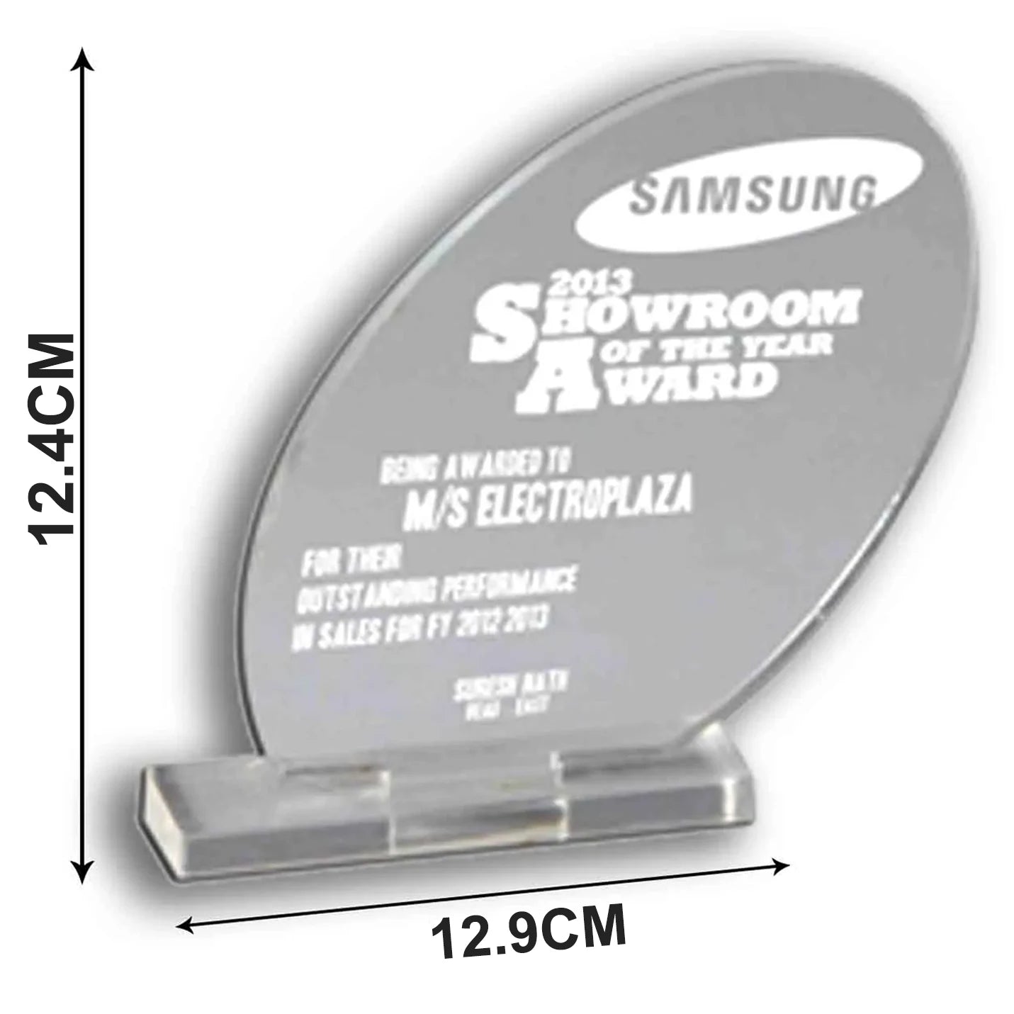 Premium Acrylic Champions Elliptical Trophies